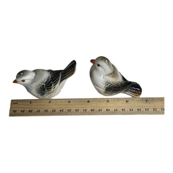 VTG Pair Bone China Brown Sparrow Birds Salt and Pepper Shaker Set 1980s Taiwan - Picture 9 of 9